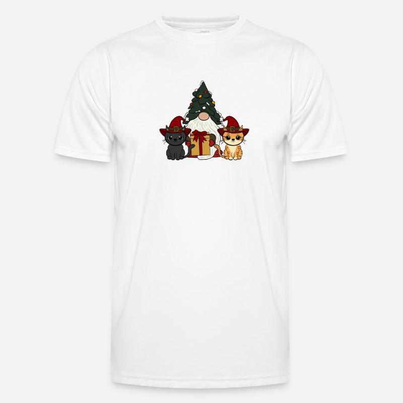 Cat with gnome Men's Functional T-Shirt