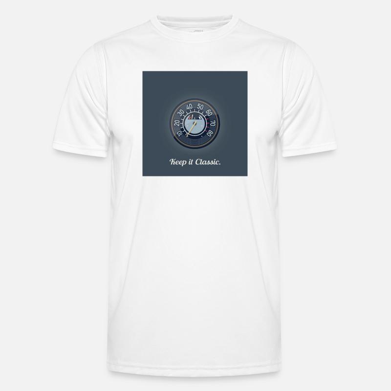 Keep it Classic – Retro Speedometer Design Men's Functional T-Shirt