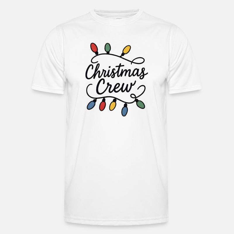 Christmas Crew String Lights Men's Functional T-Shirt