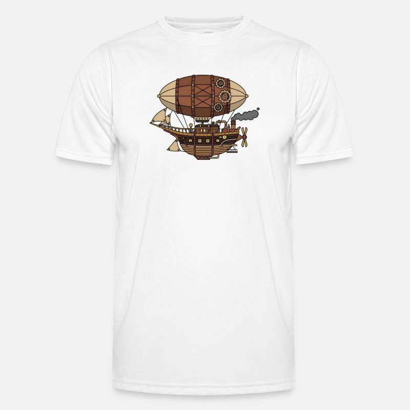 Dirigeable steampunk T-shirt sport Homme