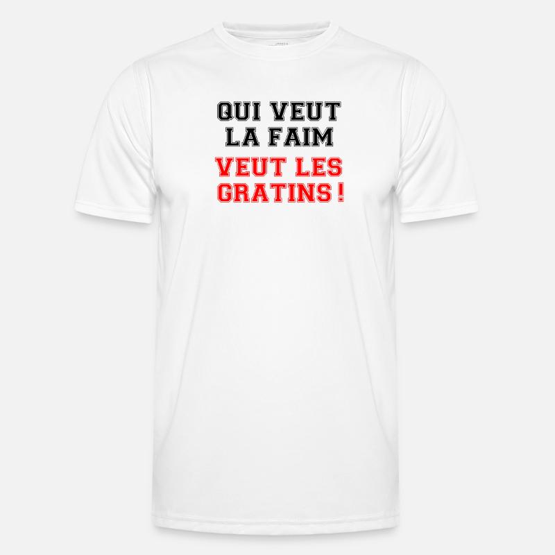 Wer Hunger will, will das Gratin. Männer Funktions-T-Shirt