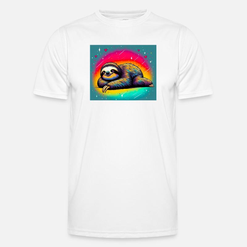 Faultier Männer Funktions-T-Shirt