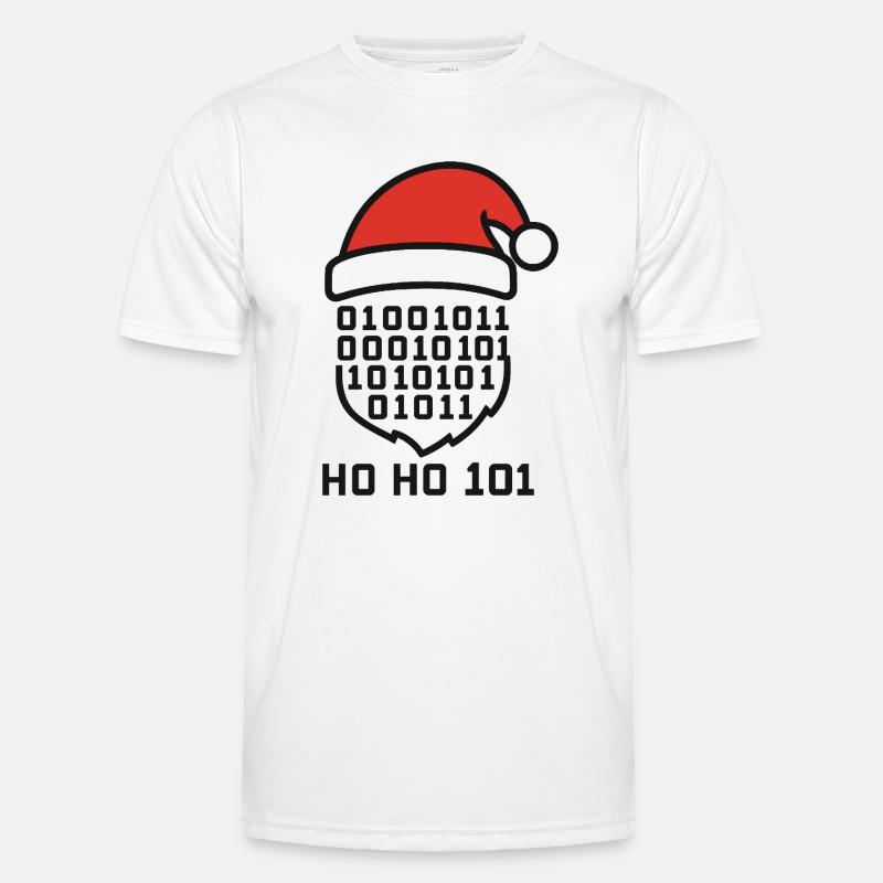 Weihnachtscode mit Santa Hut Männer Funktions-T-Shirt