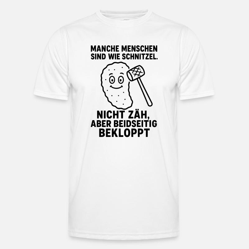 bekloppte menschen schnitzel Männer Funktions-T-Shirt