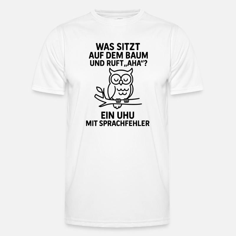 Eagle Owl Speech Error Joke Men's Functional T-Shirt