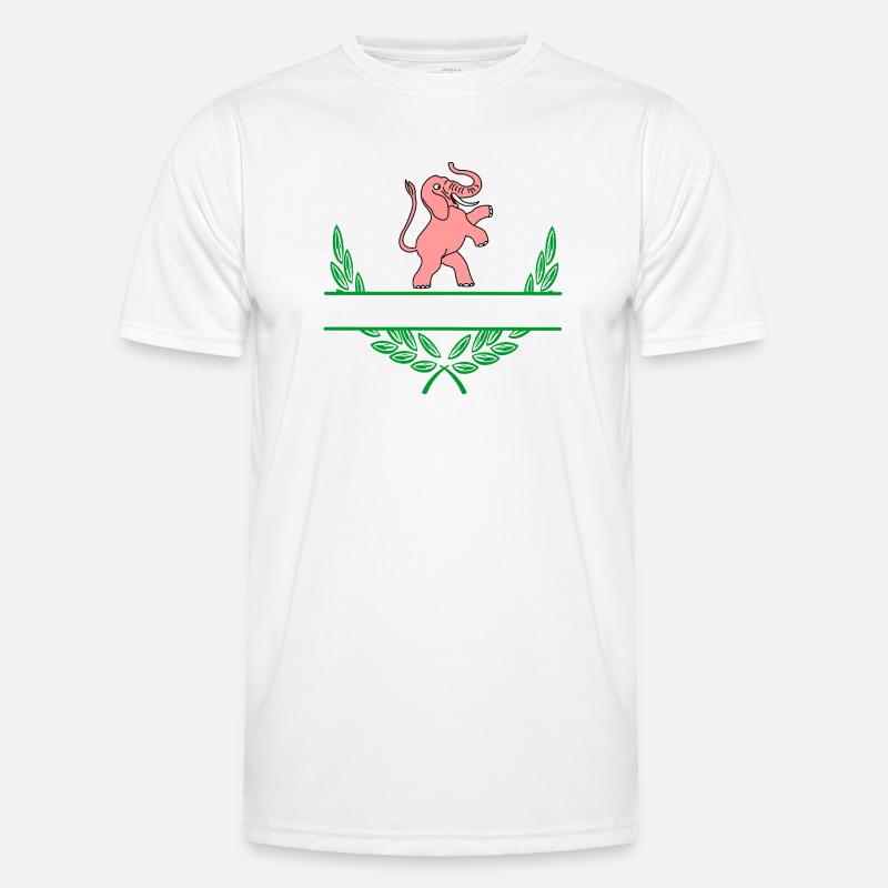 Pink Elephant with Namespace - Men's Functional T-Shirt - white