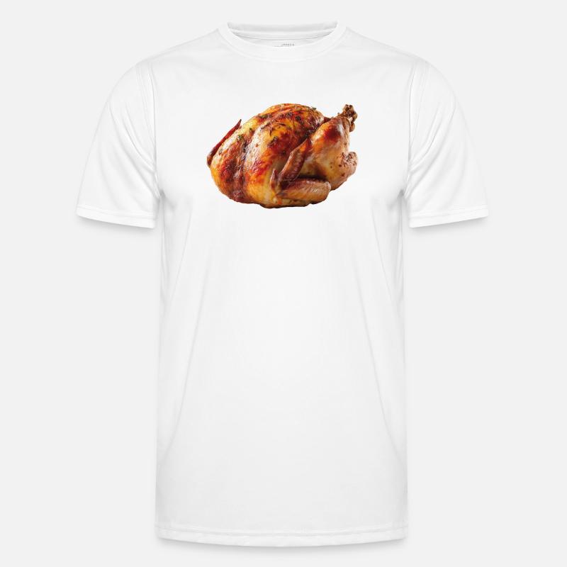 Poulet de dinde Poulet rôti Poulet Poulet T-shirt sport Homme