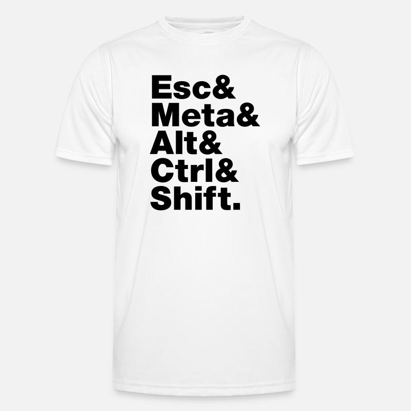 Esc & Meta & Alt & Strg & Shift Männer Funktions-T-Shirt