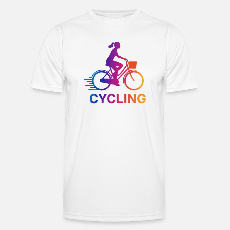 Rainbow Gradient Cyclist Men's Functional T-Shirt