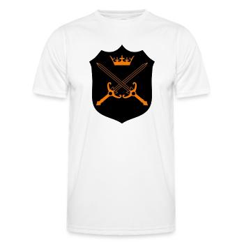 Kreuzschwerter Kronen Emblem - Männer Funktions-T-Shirt - Weiß - Vorne - AI Model Male 178 dark (178cm)