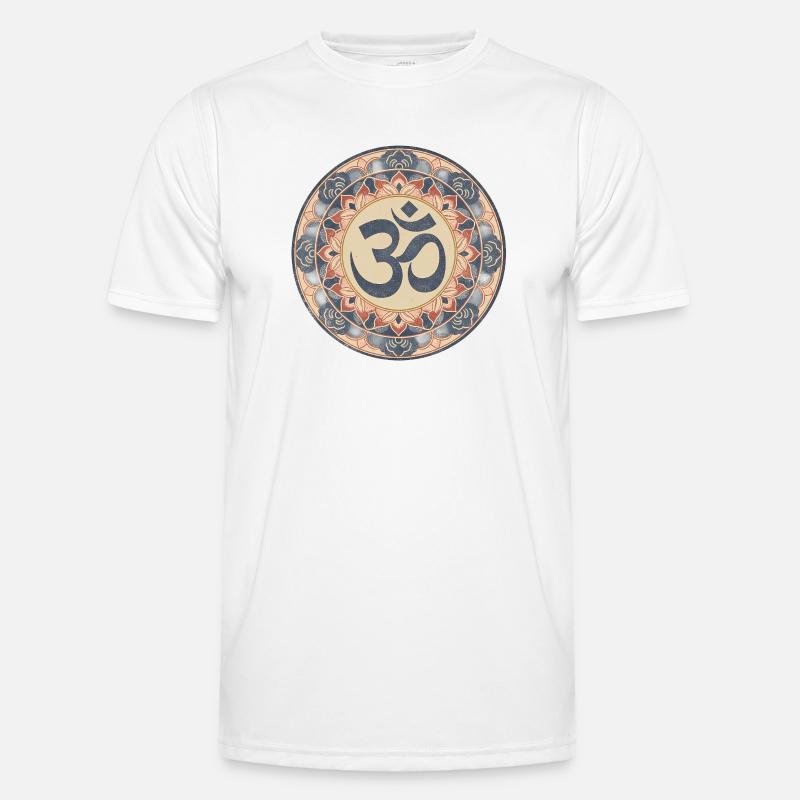Om Mandala Zen Pattern T-shirt sport Homme