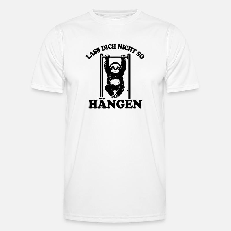 Sloth | Pull-up, don't slouch like that - Men's Functional T-Shirt - white