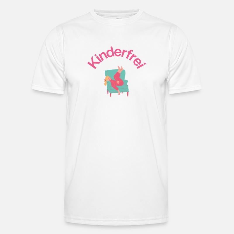 Kinderfrei – Sofa, Schlaf & Stille, Mutter schläft - Männer Funktions-T-Shirt - Weiß