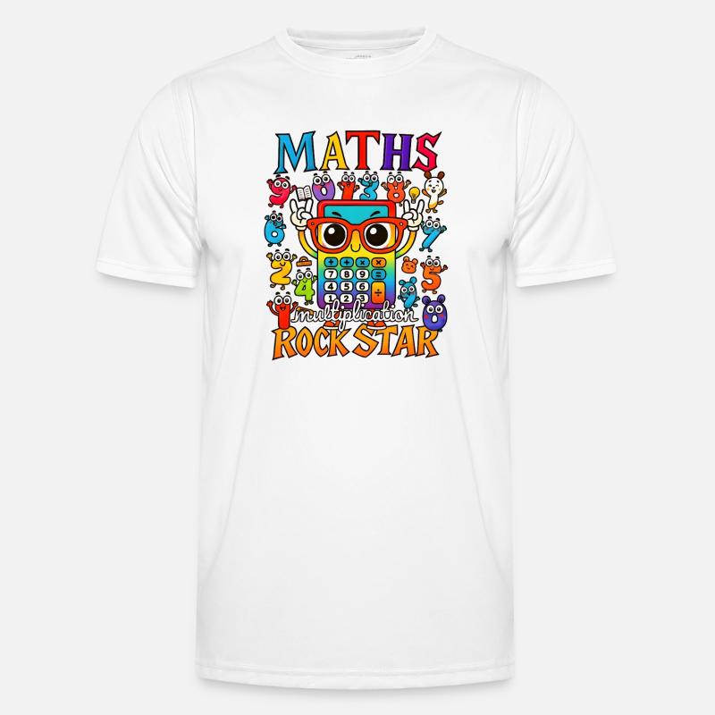 number day Maths Multiplication Rock Star Men's Functional T-Shirt