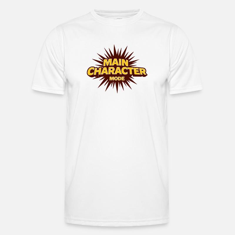 Main Character Mode – Starkes Statement - Männer Funktions-T-Shirt - Weiß