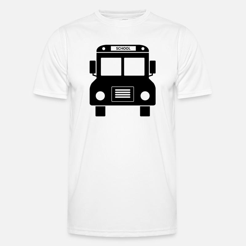 Devant du bus scolaire T-shirt sport Homme