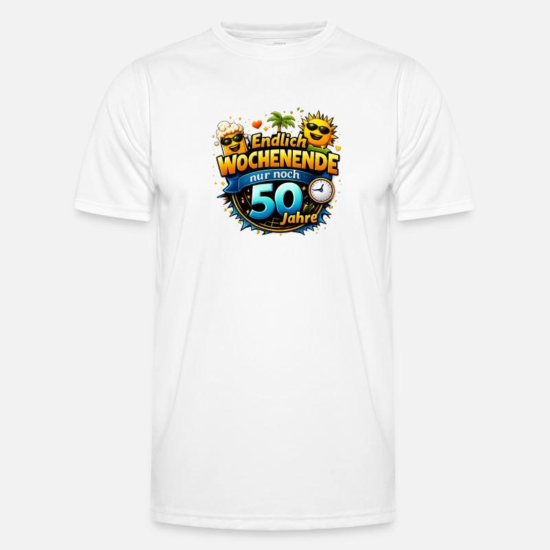 Finally weekend only 50 years left - Men's Functional T-Shirt - white