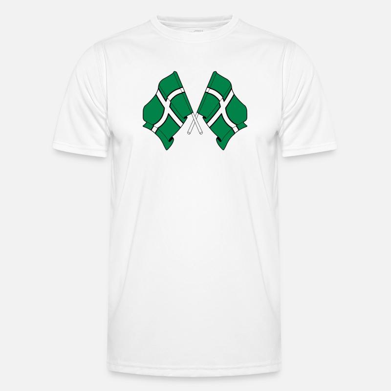 Drapeaux croisés du Devon T-shirt sport Homme