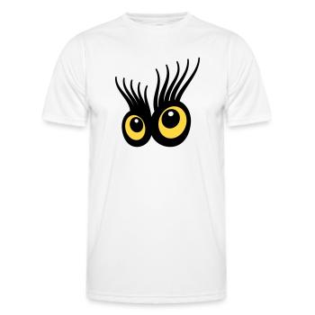 Eyes - Men's Functional T-Shirt - white - Front - AI Model Male 178 dark (178cm)