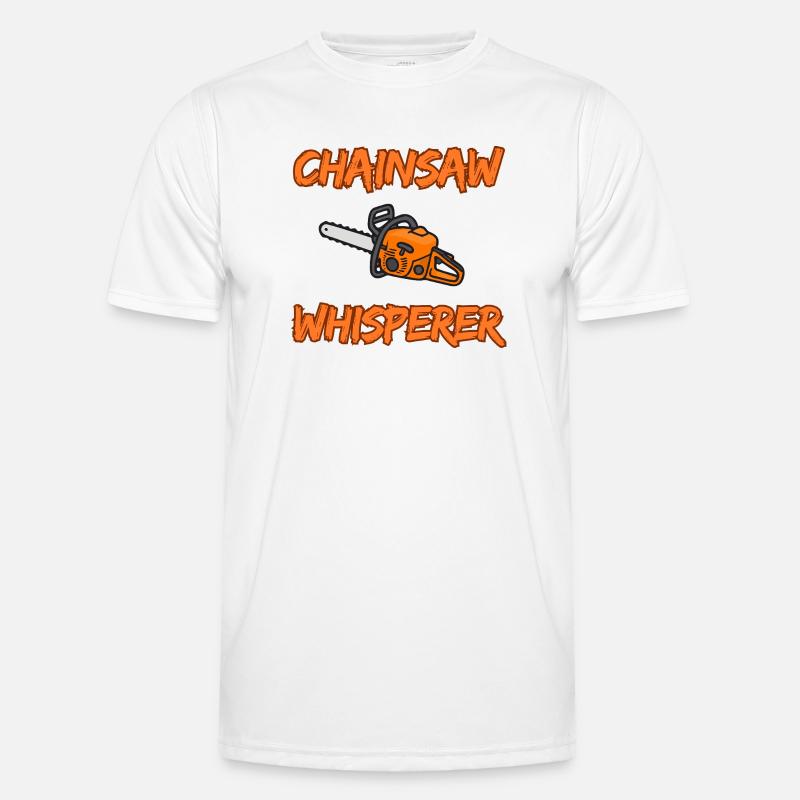 Whisperer à la tronçonneuse - Conception drôle de bûcheron T-shirt sport Homme