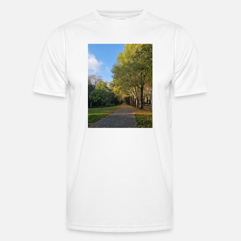 Herbstpfad durch Lauballee Männer Funktions-T-Shirt