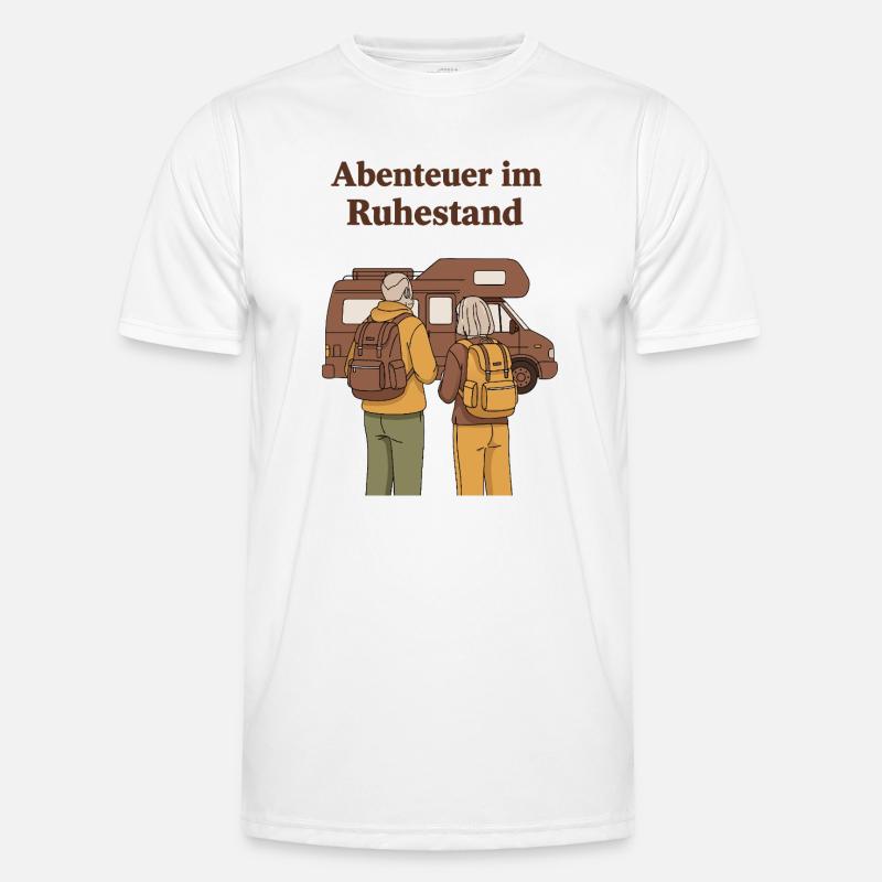 Abenteuer im Ruhestand Caravanreise Männer Funktions-T-Shirt