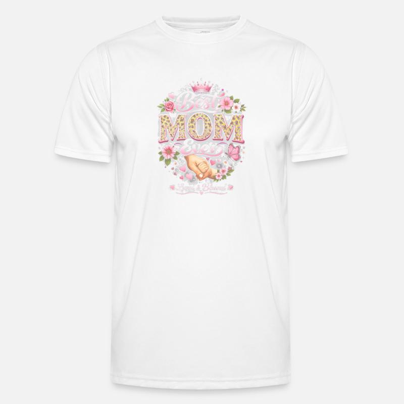 Meilleures fleurs de léopard de maman de tous les temps T-shirt sport Homme