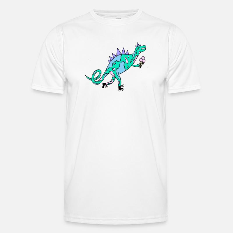 Rollerskates_Dino Männer Funktions-T-Shirt