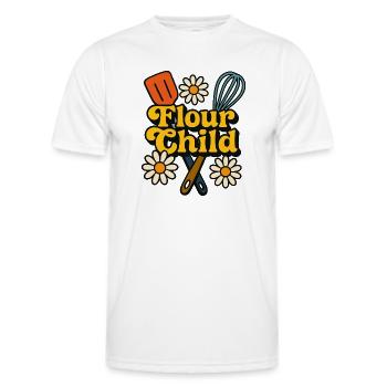 Flour Child Bake Art - Men's Functional T-Shirt - white - Front - AI Model Male 178 dark (178cm)