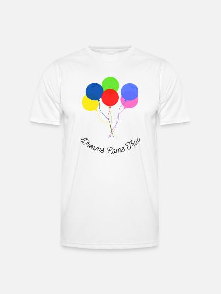 Bunte Luftballons – Träume werden wahr - Männer Funktions-T-Shirt - Weiß