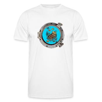 sleeping in a can - Men's Functional T-Shirt - white - Front - AI Model Male 178 dark (178cm)