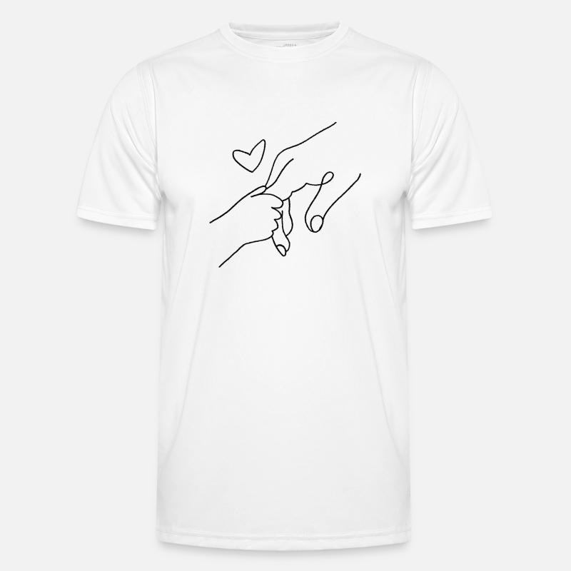 Handshake with heart connection Men's Functional T-Shirt