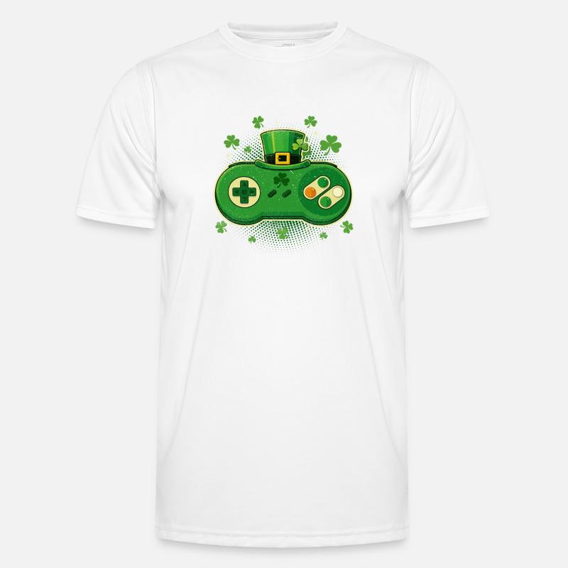 Irischer Videospiel-Controller St Pats Männer Funktions-T-Shirt