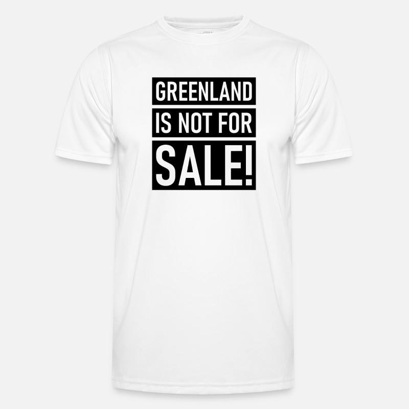 Grønland er ikke til salg - Grønland - Danmark - Funktionsshirt til herrer - hvid