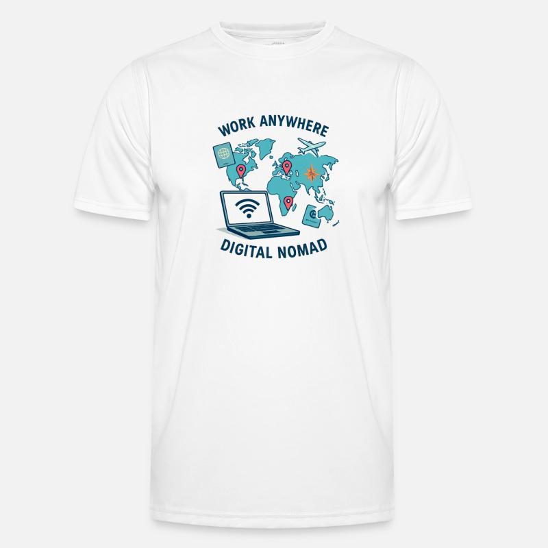 Telearbeit – Telearbeit – Voll-Fernarbeit Männer Funktions-T-Shirt