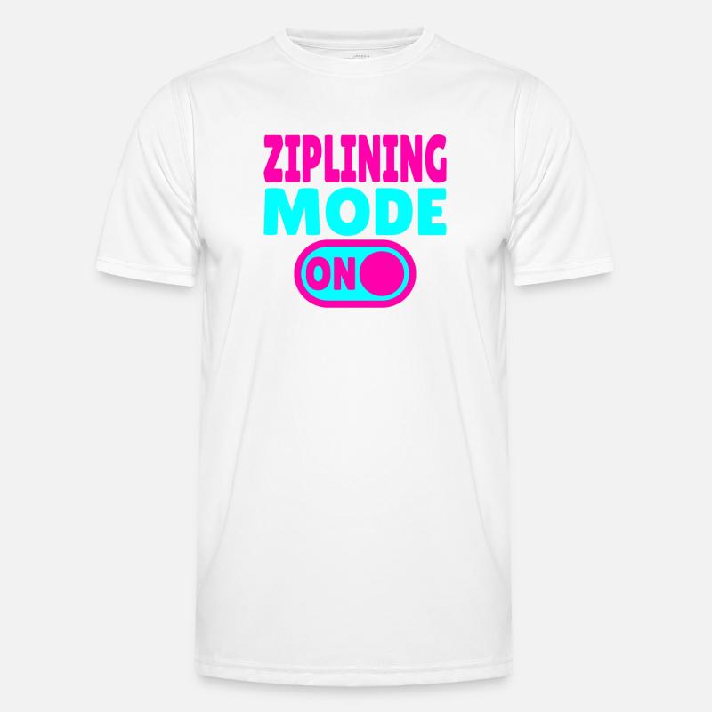 Ziplining Mode ON – Adrenalin an der Zipline Männer Funktions-T-Shirt