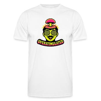 Overstimulated Neon Kopf - Männer Funktions-T-Shirt - Weiß - Vorne - AI Model Male 178 dark (178cm)
