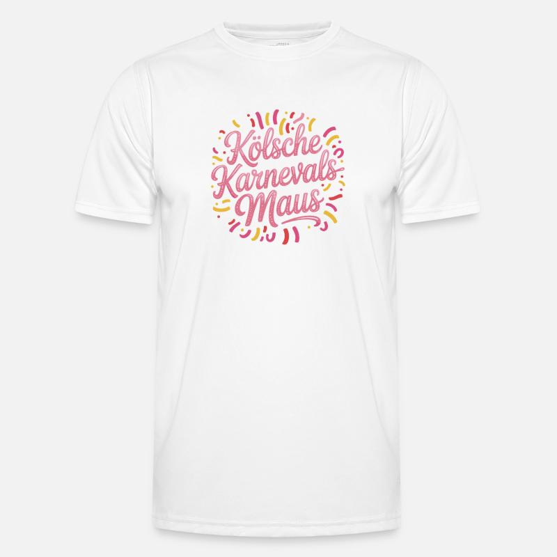 Kölsche Karnevalsmaus Karneval Köln Kölner Maus - Männer Funktions-T-Shirt - Weiß