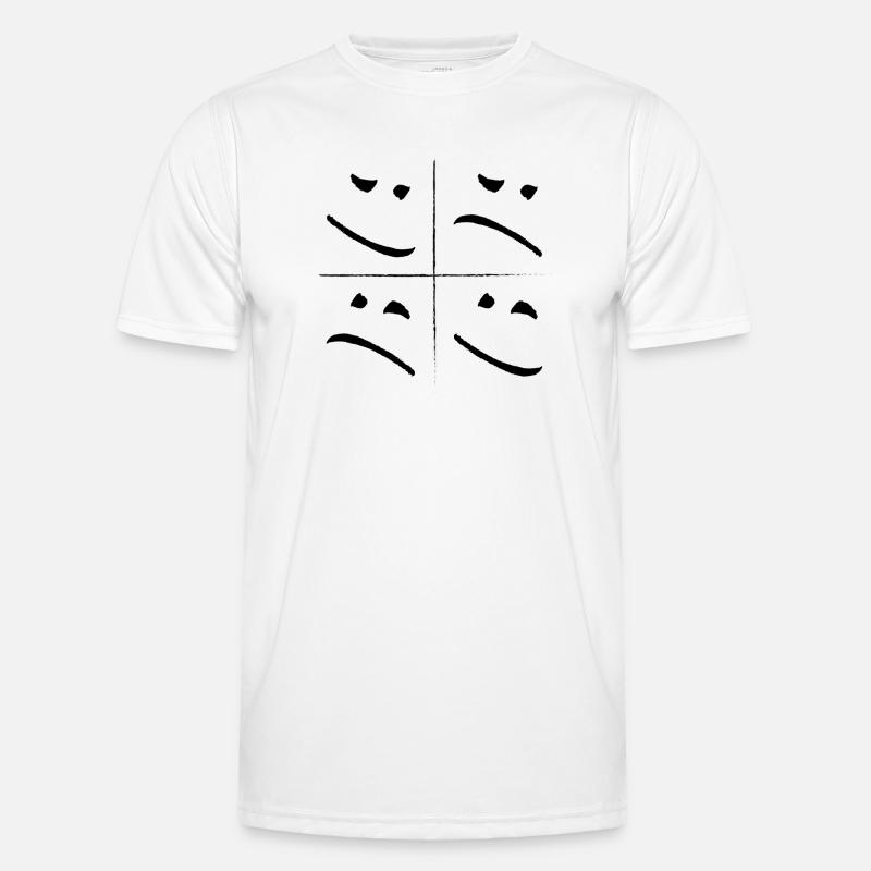 Split Face Sad Good Men's Functional T-Shirt