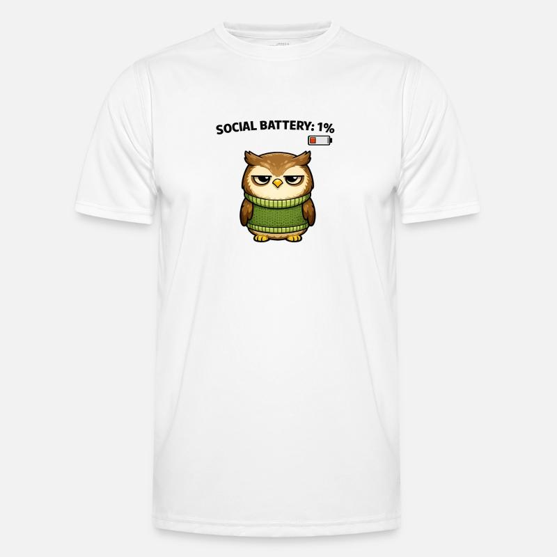 Eulenpullover 1% Akku Humor Männer Funktions-T-Shirt