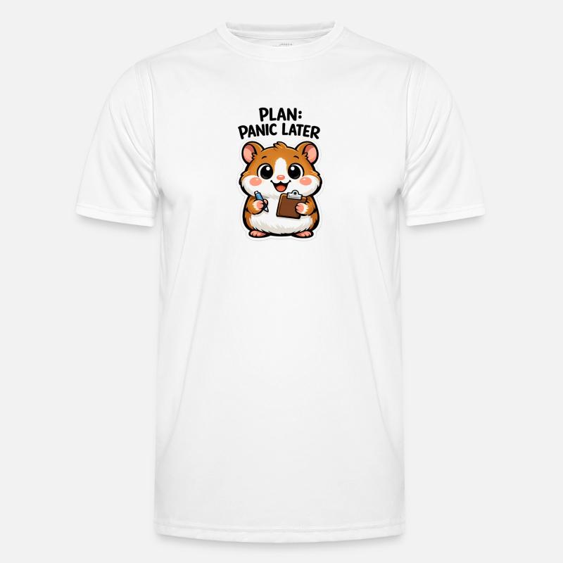 Plan: Panik Später Hamster Männer Funktions-T-Shirt