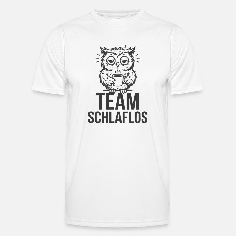 Team Schlaflos – Müde Eule Männer Funktions-T-Shirt