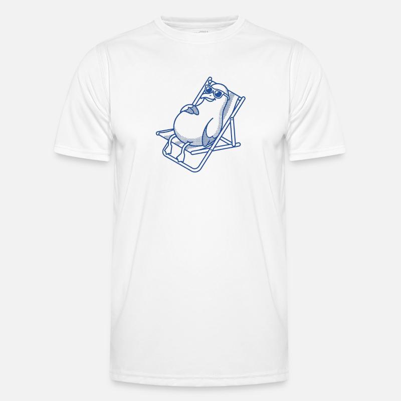 Penguin chills on bench Men's Functional T-Shirt