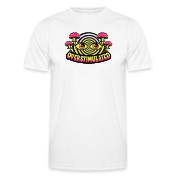 Overstimulated Psychedelic Eyes - Männer Funktions-T-Shirt - Weiß - Vorne - AI Model Male 178 dark (178cm)