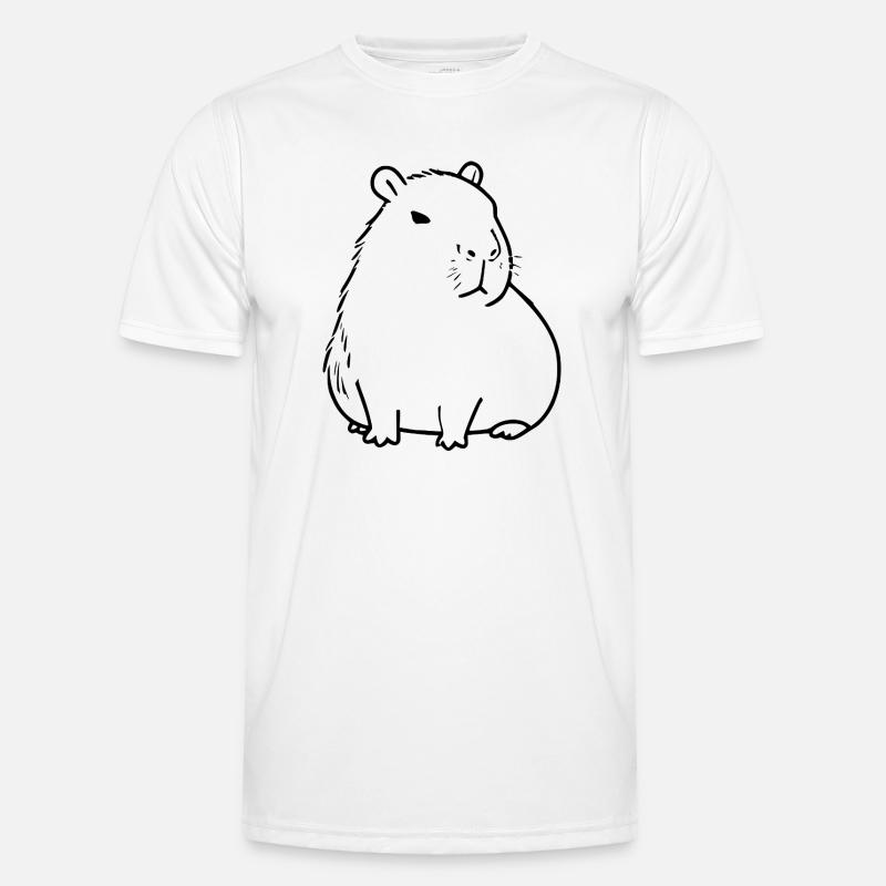 Capybara capybara black - Men's Functional T-Shirt - white