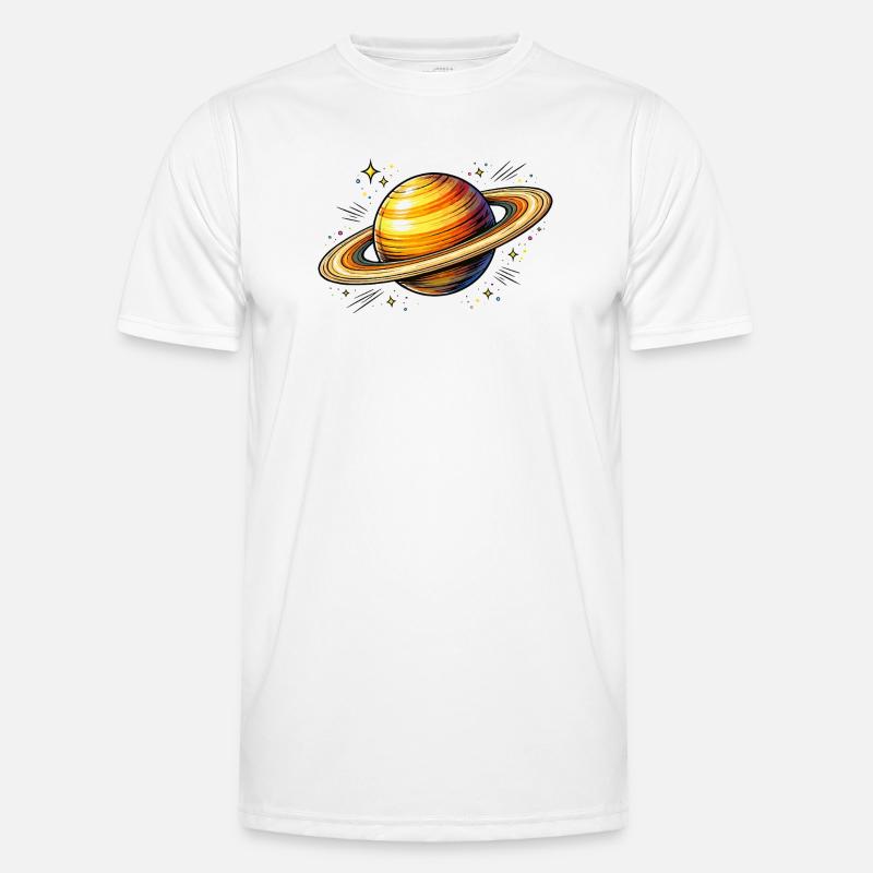 Planète Saturne T-shirt sport Homme