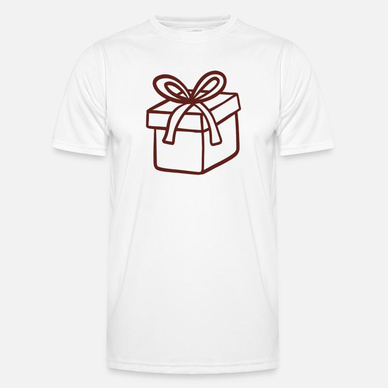Rustikale handgezeichnete Geschenkbox Männer Funktions-T-Shirt