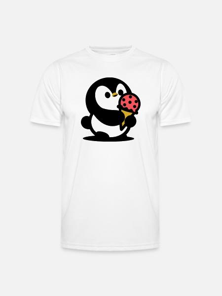 Kleiner Pinguin mit Eis - Men's Functional T-Shirt - white
