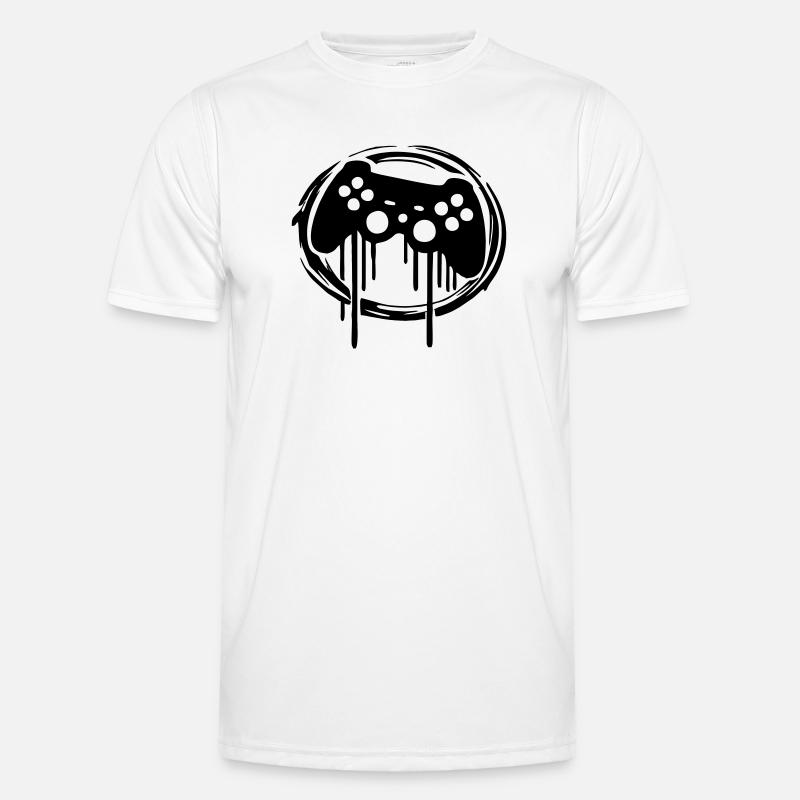 gaming kontroller kreis muster Männer Funktions-T-Shirt