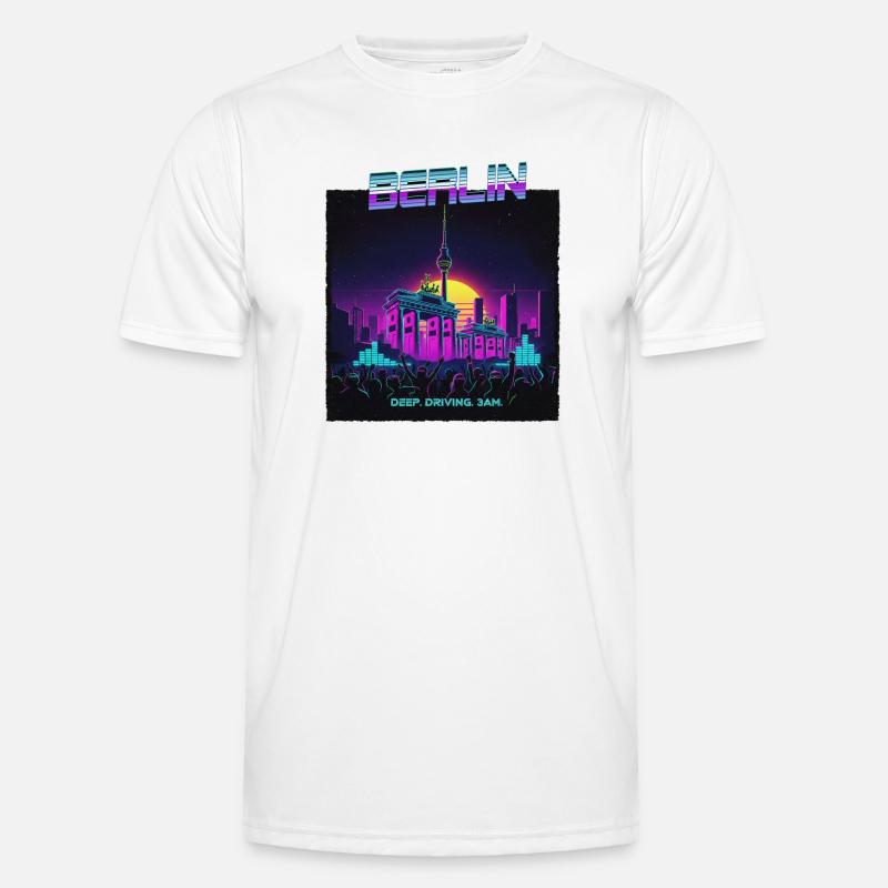 Berlin Retro Electro Männer Funktions-T-Shirt